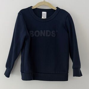 Bonds Label Kids Basic Crew Navy Sweatshirt 5y excellent condition